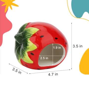 Hypeety Dwarf Hamster Hideout Adorable Cartoon Shape Hamster House Chinchilla Mini Hut Small Animal ...