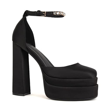 THESHY Platform Chunky High Block Heels for Women