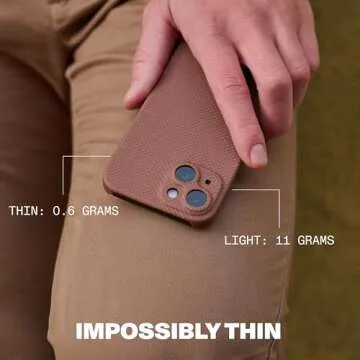 Latercase | iPhone 15 Pro Max Case | Coffee | Durable Thin Phone Case | 0.6mm Aramid Fiber, Precision Laser-Cut, Full Camera Protection, Non-Slip Matte Finish | Compatible with iPhone 15 Pro Max