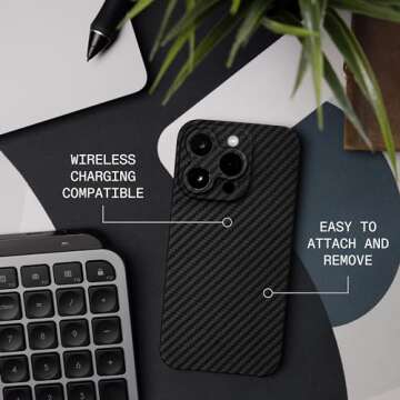 Latercase | iPhone 15 Pro Max Case | Coffee | Durable Thin Phone Case | 0.6mm Aramid Fiber, Precision Laser-Cut, Full Camera Protection, Non-Slip Matte Finish | Compatible with iPhone 15 Pro Max