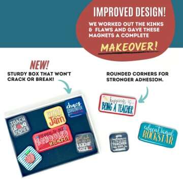 Cute Magnet Gift Sets for Teachers Women - Refrigerator Magnets - Great Gifts for Teacher, Teaching ...