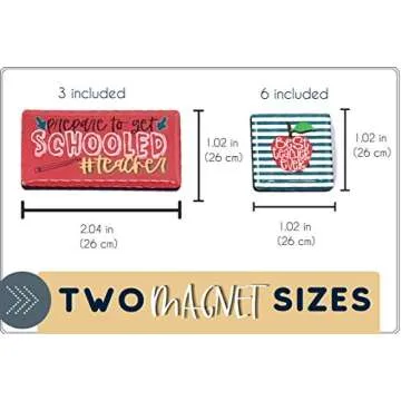 Cute Magnet Gift Sets for Teachers Women - Refrigerator Magnets - Great Gifts for Teacher, Teaching Assistant, Aide for Teacher Appreciation Week, Birthday Present