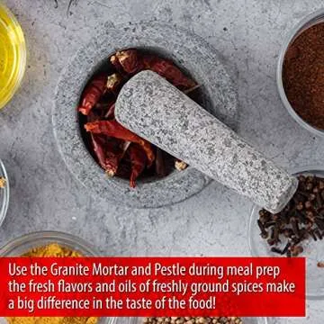 Maxam Granite Mortar and Pestle Set - Versatile Kitchen Essential