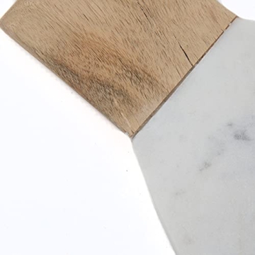 Thirstystone White Marble and Acacia Wood Large Spoon Rest 10.75" x 5.75"