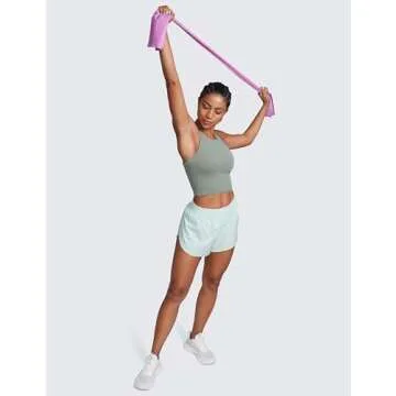 Seamless Ribbed Sports Bra Tank Top for Activewear