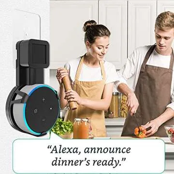 WALI Outlet Wall Mount for Echo Dot 3rd Gen - Black