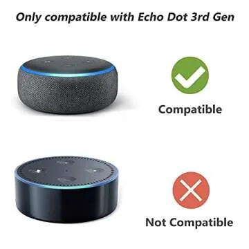 WALI Outlet Wall Mount for Echo Dot 3rd Gen - Black
