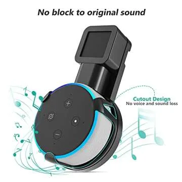 WALI Outlet Wall Mount for Echo Dot 3rd Gen - Black
