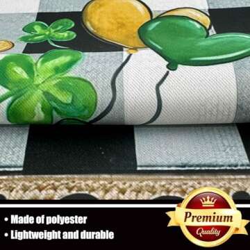 St Patricks Day Garden Flag 12x18 inch Outdoor-Double Sided St Patricks Day Shamrock Flag Vivid Color Polyester Yard Flags