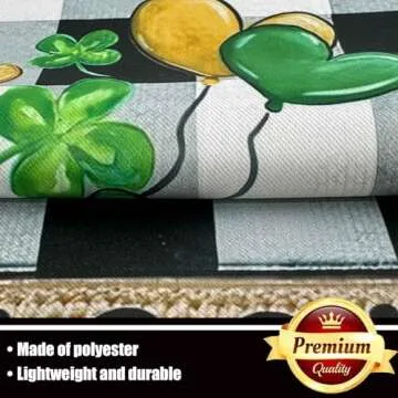 St Patricks Day Garden Flag 12x18 inch Outdoor-Double Sided St Patricks Day Shamrock Flag Vivid Color Polyester Yard Flags