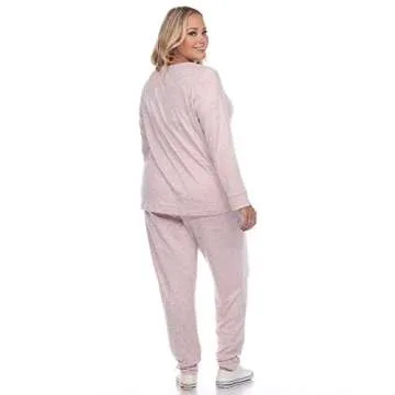 White Mark Plus Size Lounge Set - Soft and Stylish