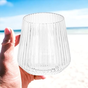 Elegant Origami Ripple Plastic Wine Glasses for Events