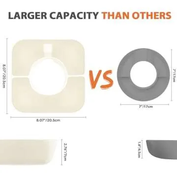 Flumy Snack Bowl with Lid for Stanley Cup 40 oz Tumbler with Handle, Reusable Snack Tray for Stanley Cup Accessories 40 oz, Silicone Snack Holder for Car Cup Holder or Outdoor, Cream