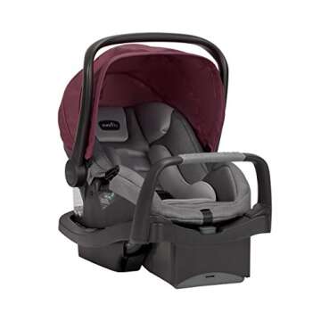 Evenflo Pivot Modular Travel System with LiteMax Infant Car Seat with Anti-Rebound Bar (Dusty Rose Pink)