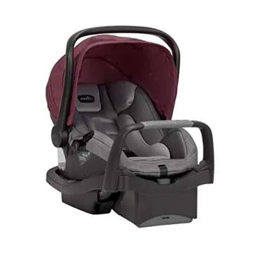 Evenflo Pivot Modular Travel System with LiteMax Infant Car Seat with Anti-Rebound Bar (Dusty Rose Pink)