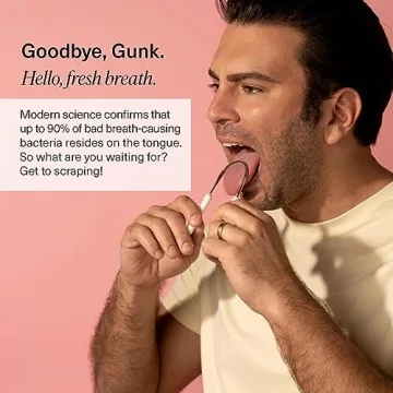 Boka Tongue Scraper for Adults & Kids with Case - Stainless Steel Tongue Cleaner w/Linen Travel Pouch - Stocking stuffers, Scrubber to Remove Tongue Buildup and Freshen Breath (Pack of 1)