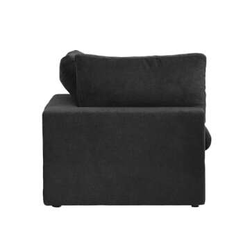 Sdorens 160.6" Convertible Modular Sectional Sofa Couch, Modern U Shape Minimalism Sofas Couches with Pillows for Living Room Office Apartment, Black