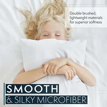 HC Collection King Pillow Cases Set of 2- Microfiber, Extra Soft Pillowcases - Easy Care & Machine Washable - Cream