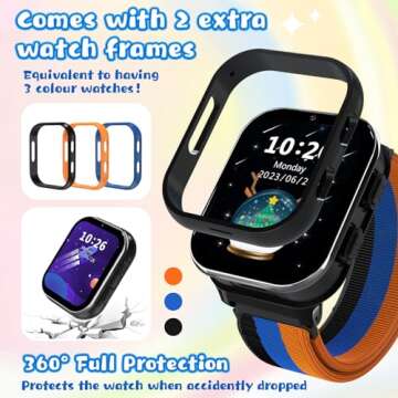AYATAHA Smart Watch for Kids, 4G Kids Smartwatch Phone Touch Screen, Call SOS Games Pedometer Fitness Alarm Calculator Clock Camera Music Player, Suitable for Children Aged 4-12 Years Old, Black