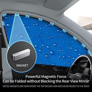 aokway Side Window Sun Shade for Baby - 2 Pack Double Thickness Auto Windshield Sunshades Curtain, U...