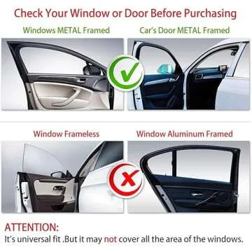 aokway Side Window Sun Shade for Baby - 2 Pack Double Thickness Auto Windshield Sunshades Curtain, Universal Fit for Driver, UV Protection