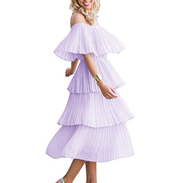 ETCYY Off The Shoulder Floral Summer Wedding Dress