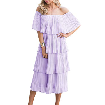 ETCYY Off The Shoulder Floral Summer Wedding Dress