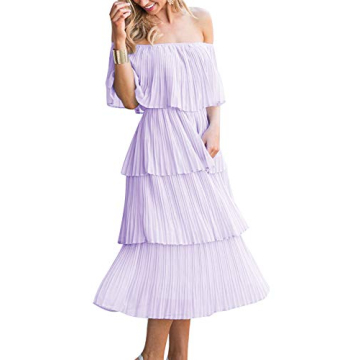 ETCYY Off The Shoulder Floral Summer Wedding Dress