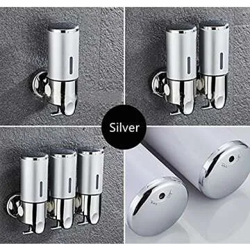 Shower Dispenser - 3 Chamber Bathroom Shower Dispensers Wall Mounted - Shampoo Soap Shower Gel Conditioner Dispenser for Bathroom Kitchen Hotel, 3 X 500ml (1500ml )