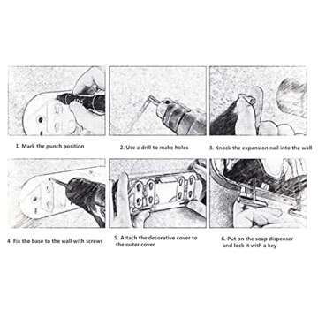 Shower Dispenser - 3 Chamber Bathroom Shower Dispensers Wall Mounted - Shampoo Soap Shower Gel Conditioner Dispenser for Bathroom Kitchen Hotel, 3 X 500ml (1500ml )