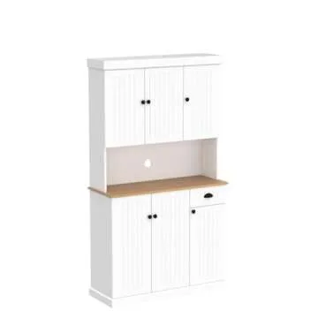 Stylish RASOO 71" Pantry Cabinet for Kitchen Storage