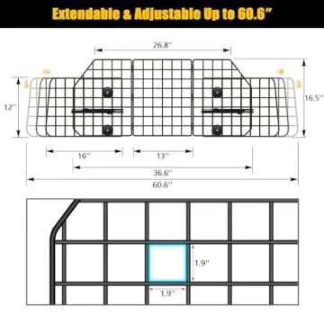 Gtongoko Adjustable Dog Car Barriers for Safe Travel