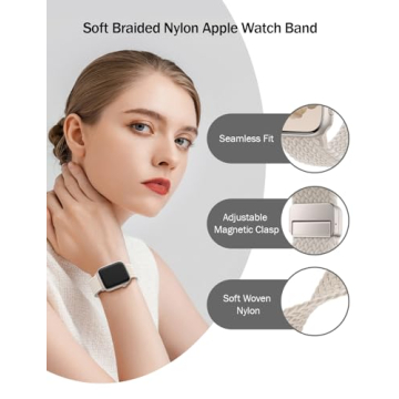 SuperNaNa Braided Stretchy Band for Apple Watch 38mm to 49mm