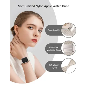 SuperNaNa Braided Stretchy Band for Apple Watch 38mm to 49mm