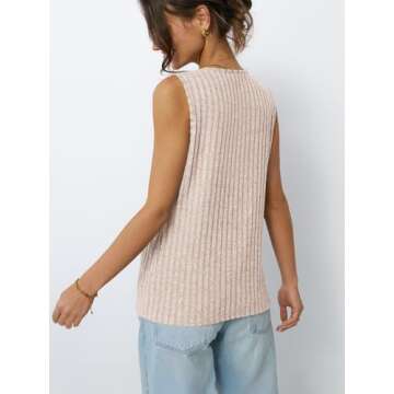 AUTOMET Womens Sleeveless Tank Tops for Summer Fashion