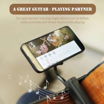 Magnetic Guitar Phone Holder for Universal Smartphone Use