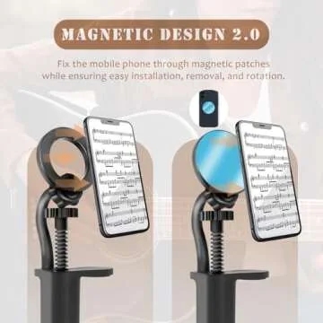 Magnetic Guitar Phone Holder for Universal Smartphone Use