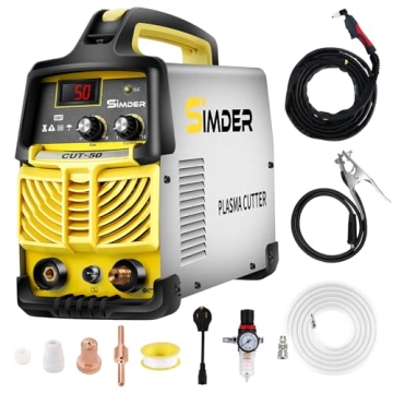 SSIMDER Plasma Cutter 50Amp Plasma Cutter Machine with Dual Voltage 110V/220V Non-Pilot Arc 1/2 Inch...