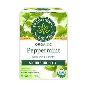 Traditional Medicinals Organic Peppermint Tea - Refreshing and Soothing