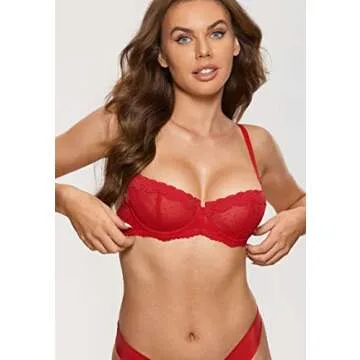 DOBREVA Unlined Lace Bra for Luxurious Support and Style