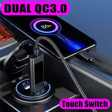 2 Pack 12V USB Charger QC3.0 Car Boat Dual Outlet