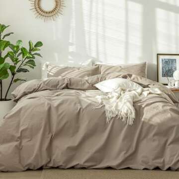 MooMee Bedding Duvet Cover Set Soft Comfy Washable King Size