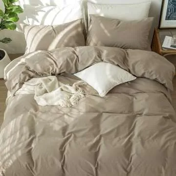 MooMee Bedding Duvet Cover Set Soft Comfy Washable King Size