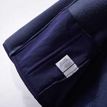 Spring&Gege Youth Solid Full-Zip Polar Fleece Jacket for Boys and Girls Size 5-6 Years Navy Blue