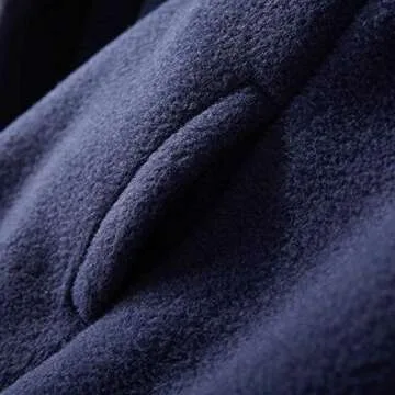 Spring&Gege Youth Solid Full-Zip Polar Fleece Jacket for Boys and Girls Size 5-6 Years Navy Blue