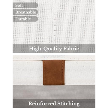 StorageWorks Foldable Closet Bins Clear Window 2 Handles Beige