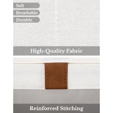 StorageWorks Foldable Closet Bins Clear Window 2 Handles Beige