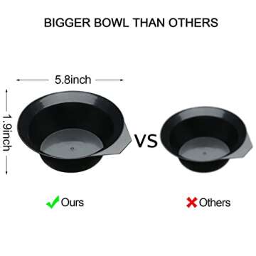 20 Pieces Hair Dye Coloring Kit, Hair Tinting Bowl, Dye Brush, Ear Cover, Gloves for DIY Salon Hair ...