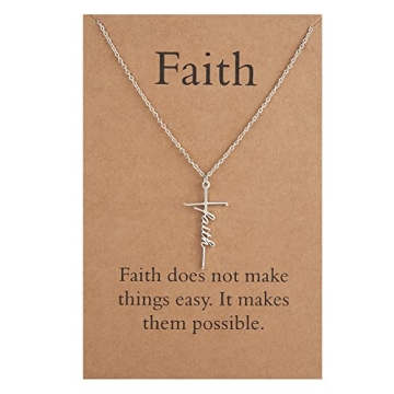 Lcherry Faith Cross Necklace Adjustable Jewelry for Women