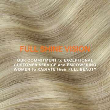 Full Shine Blonde Highlight Clip in Hair Extensions Human Hair Clip in Hair Extensions Remy Human Hair 7 Pcs Double Weft Clip in Extensions Real Hair 18 Inch